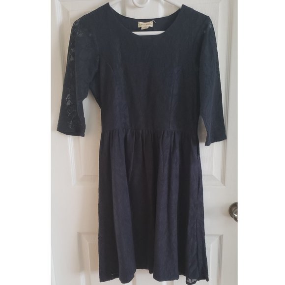 Mata Traders Blue Lace Dress Size S - Picture 2 of 7